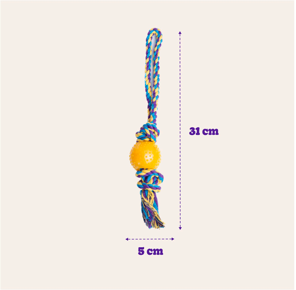 Brinquedo Kroco Mordedor Puxador Amarelo para Cães - Tam. Único