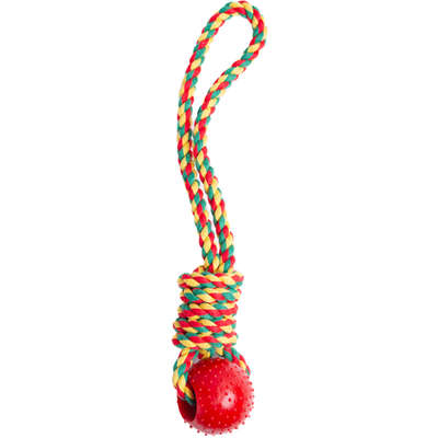 Brinquedo Kroco Puxador com Bolinha Vermelho para Cães