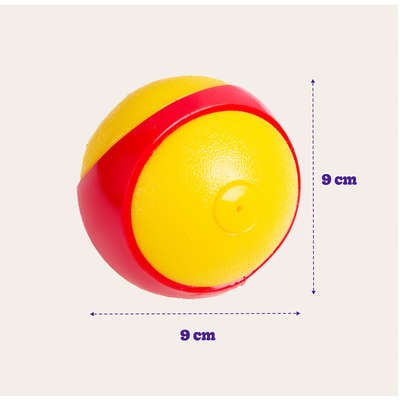 Brinquedo Kroco Bolinha de Borracha Apito Vermelho para Cães