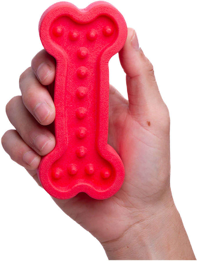 Mordedor Kroco Osso TPR Coral para Cães - Tam. Único