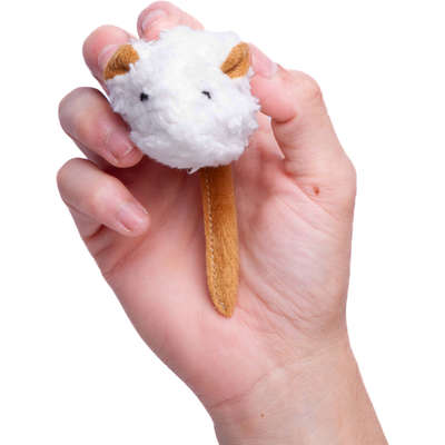 Pelúcia Kroco Rato Branco para Gatos