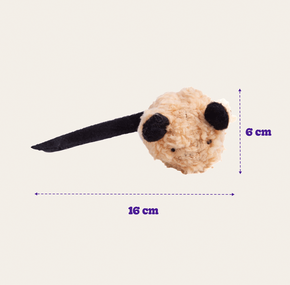 Pelúcia Kroco Rato Marrom para Gatos - Tam. Único