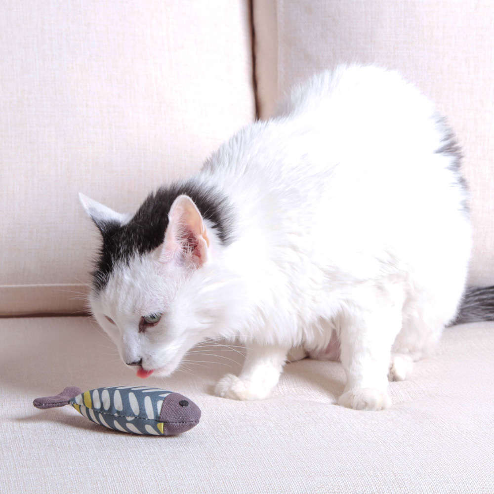 Brinquedo Kroco Peixe Cinza para Gatos - Tam. Único