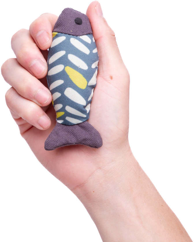 Brinquedo Kroco Peixe Cinza para Gatos - Tam. Único