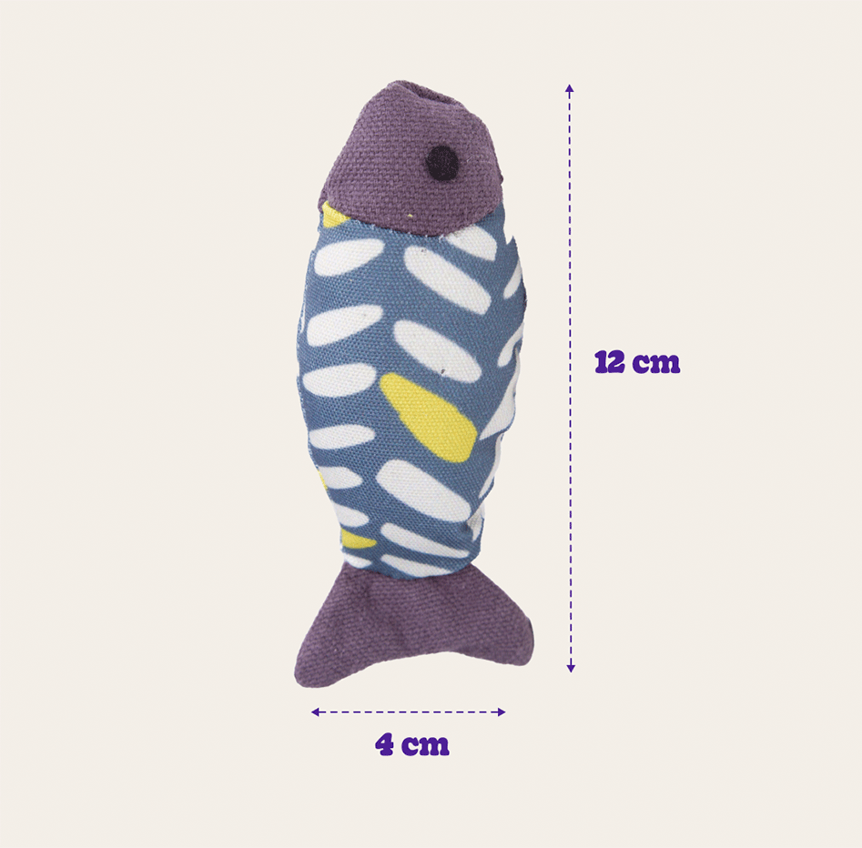 Brinquedo Kroco Peixe Cinza para Gatos - Tam. Único