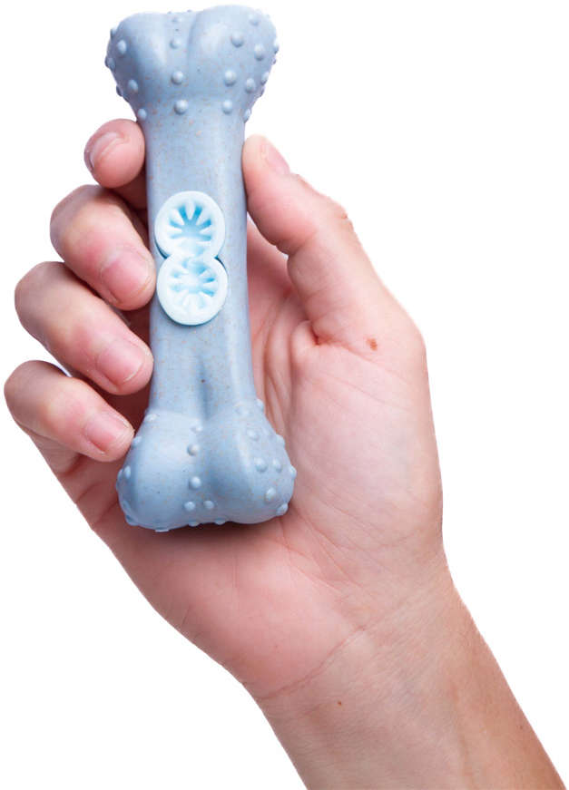 Mordedor Kroco Ossinho Recheável Wood Azul Claro para Cães - Tam. Único