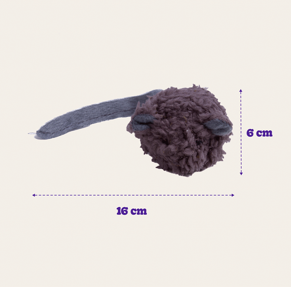 Pelúcia Kroco Rato Cinza para Gatos - Tam. Único