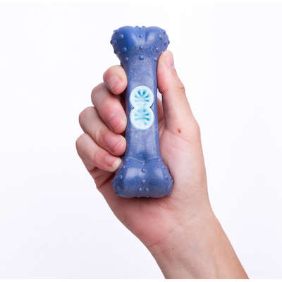 Mordedor Kroco Ossinho Recheável Wood Azul para Cães