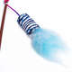 Brinquedo Kroco Varinha Plumas Azul para Gatos