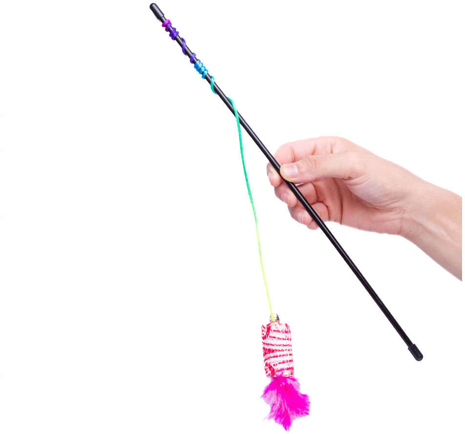 Brinquedo Kroco Varinha Rosa para Gatos - Tam. Único