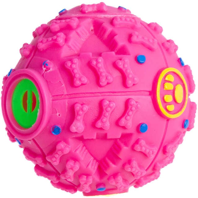 Brinquedo Kroco Bola Interativa Rosa para Cães - Tam. P