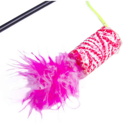 Brinquedo Kroco Varinha Rosa para Gatos