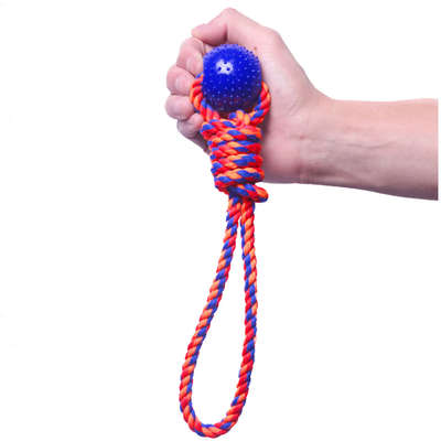 Brinquedo Kroco Puxador com Bolinha Azul para Cães