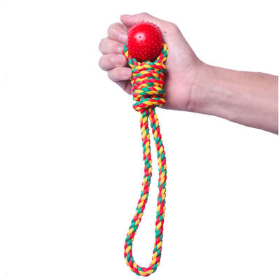 Brinquedo Kroco Puxador com Bolinha Vermelho para Cães