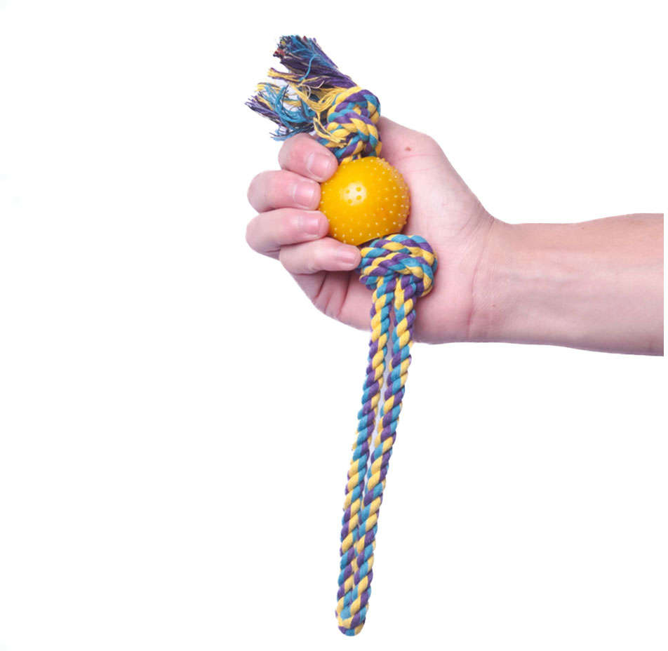 Brinquedo Kroco Mordedor Puxador Amarelo para Cães - Tam. Único