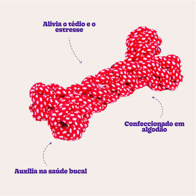 Brinquedo de Corda Kroco Osso Vermelho