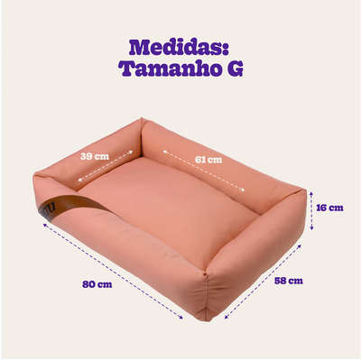 Cama Meau Faixa Rosa - Tam. G