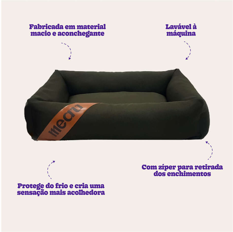 Cama Meau Faixa Verde - Tam. G