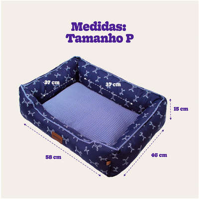 Cama Meau Munique Azul Marinho