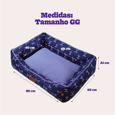 Cama Meau Munique Azul Marinho