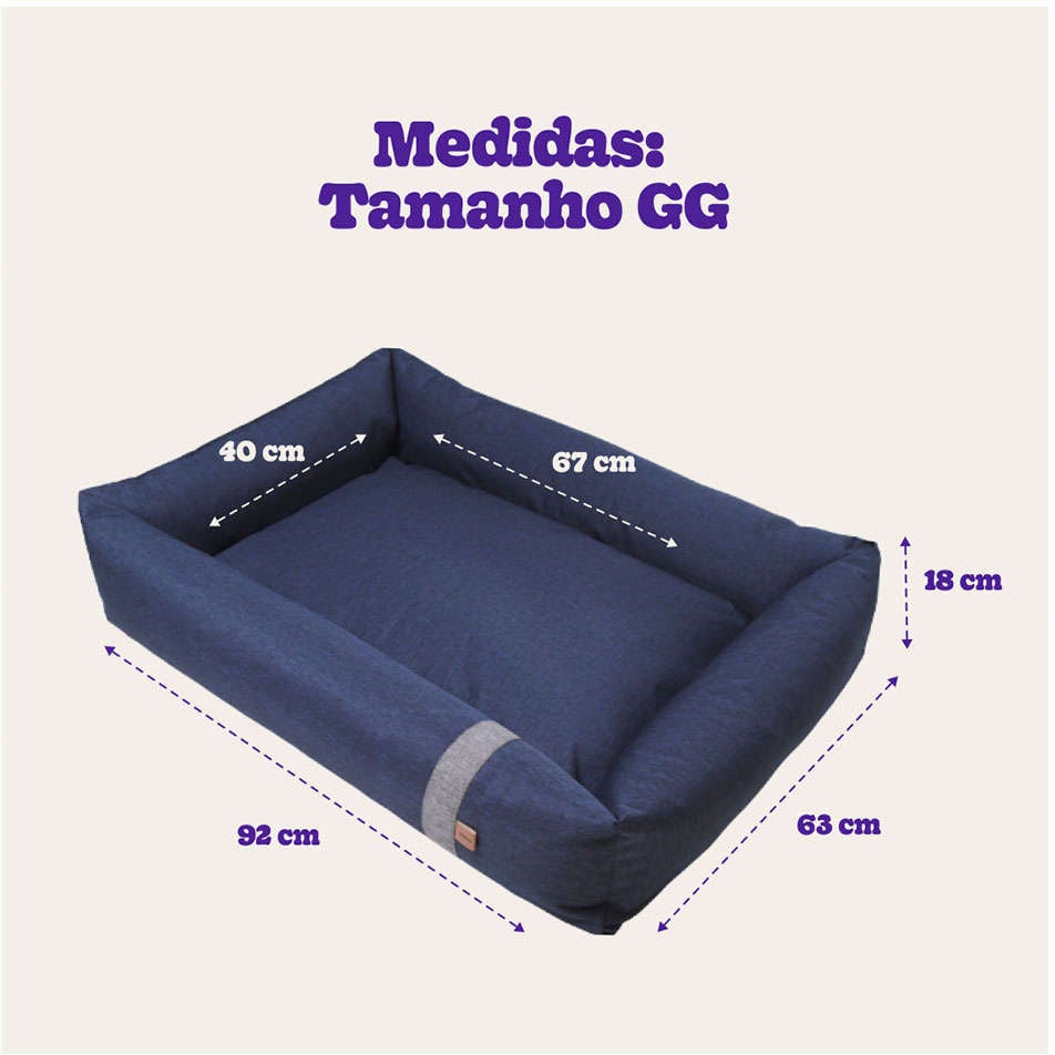 Cama Meau Lona Azul Marinho - Tam. GG