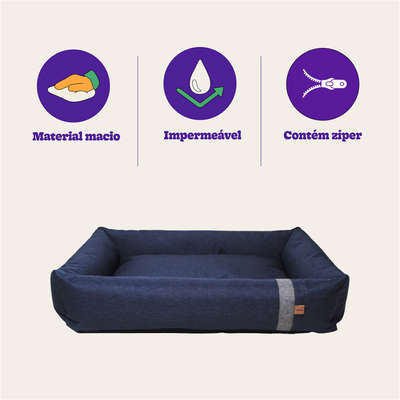 Cama Meau Lona Azul Marinho