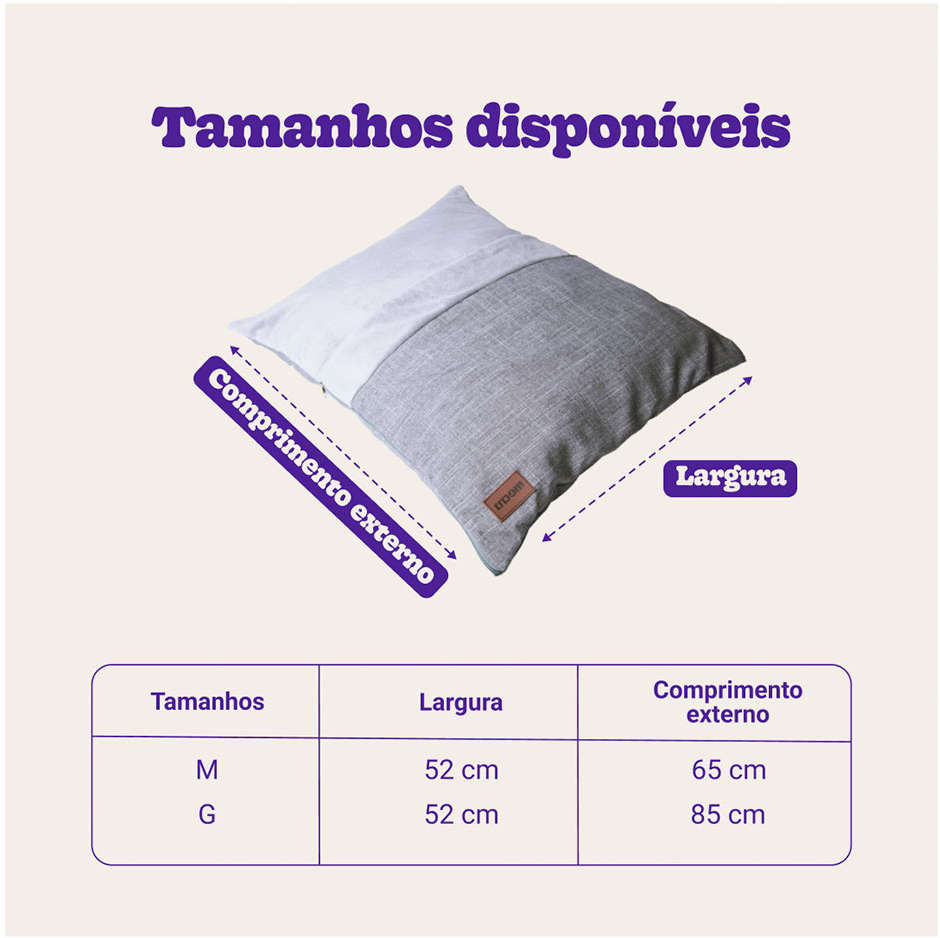 Cama Meau Envelope Cinza - Tam. G
