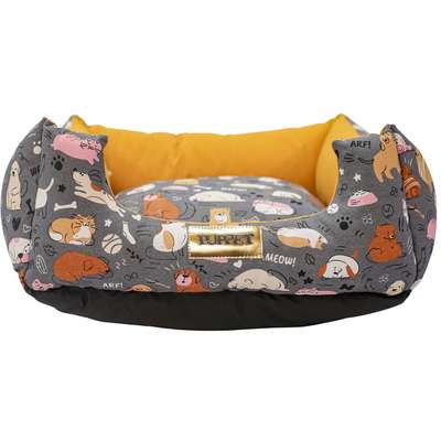 Cama Luppet Quadrada Impermeavel Eco Mostarda