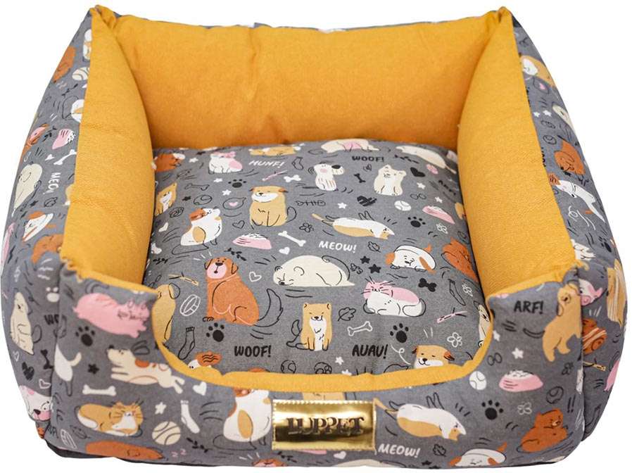Cama Luppet Quadrada Impermeavel Eco Mostarda - Tam. GG