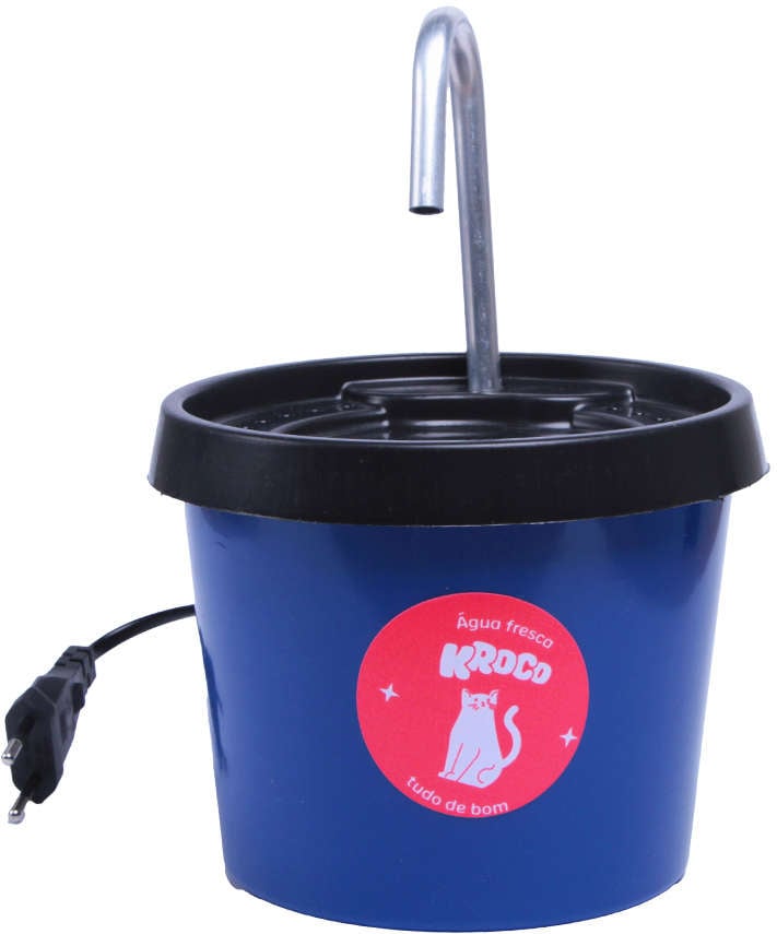 Fonte Bebedouro Kroco Azul para Gatos - Bivolt