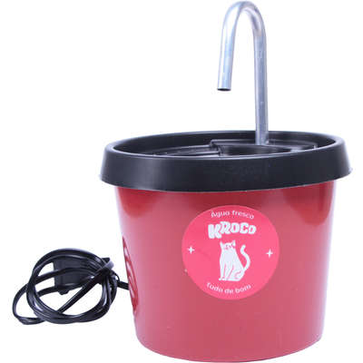 Fonte Bebedouro Kroco Vermelho para Gatos