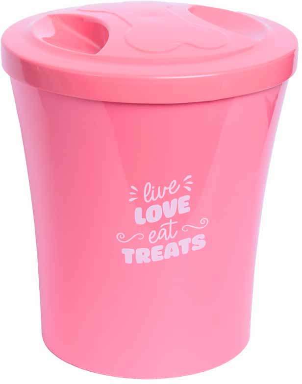 Porta Ração Kroco Redondo Rosa - 3,5Kg