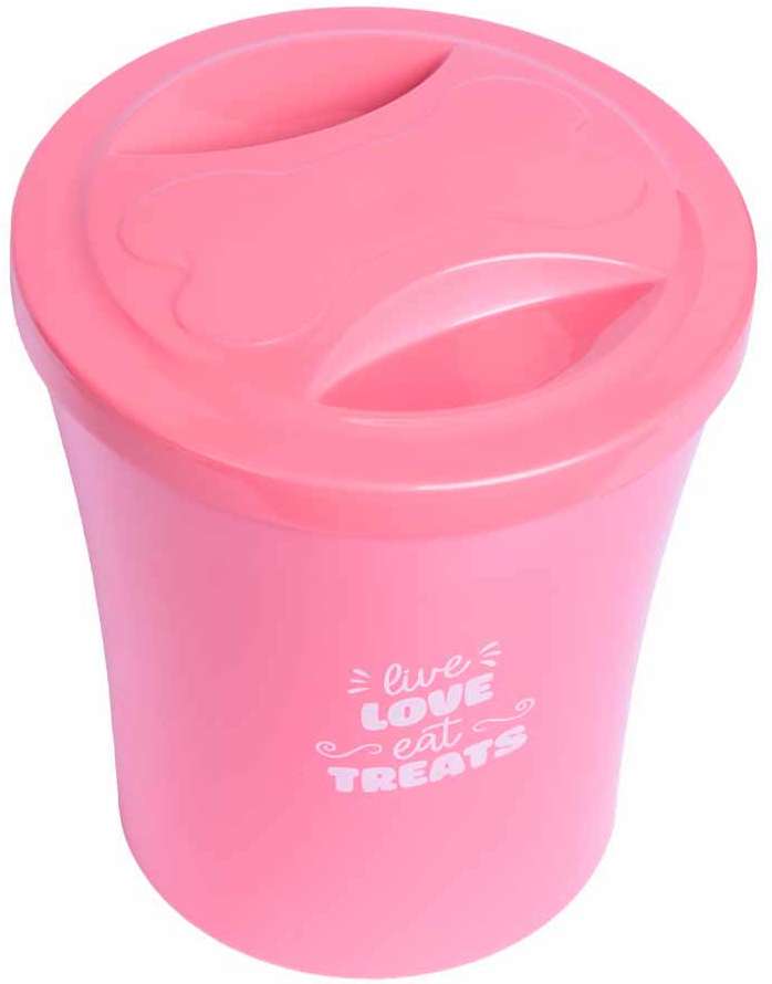 Porta Ração Kroco Redondo Rosa - 3,5Kg