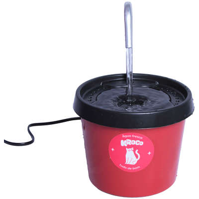 Fonte Bebedouro Kroco Vermelho para Gatos