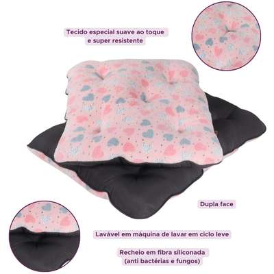 Almofada Pickorruchos Fofucho Dupla Face Rosa