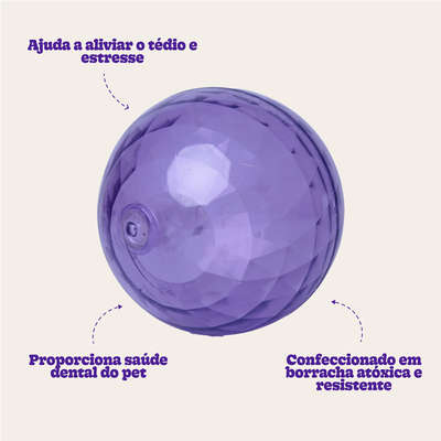 Bolinha Mordedora Kroco Cristal Roxa