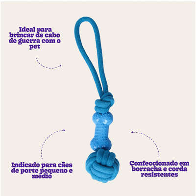 Brinquedo de Corda Kroco Puxador Azul
