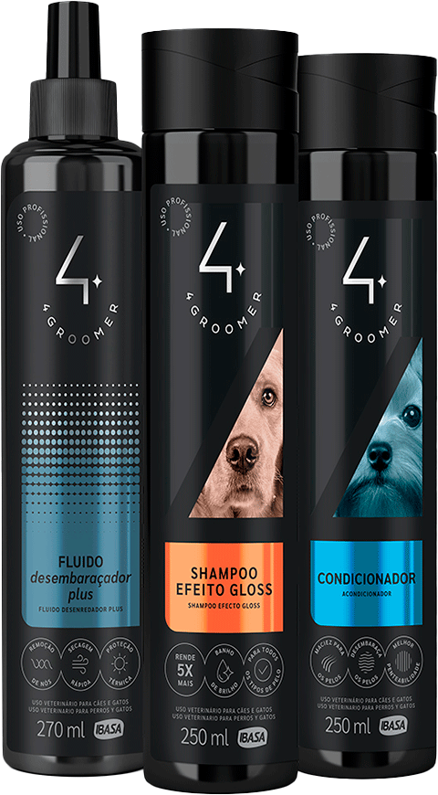 Kit Ibasa Shampoo Efeito Gloss, Condicionador e Fluido Desembaraçador Plus - KIT