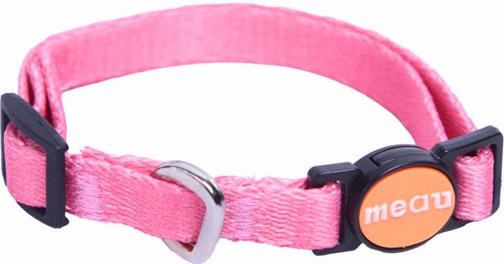 Coleira Meau Rosa para Gatos - Tam. Único