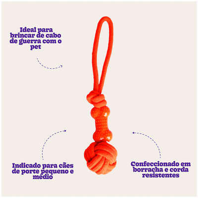 Brinquedo de Corda Kroco Puxador Laranja