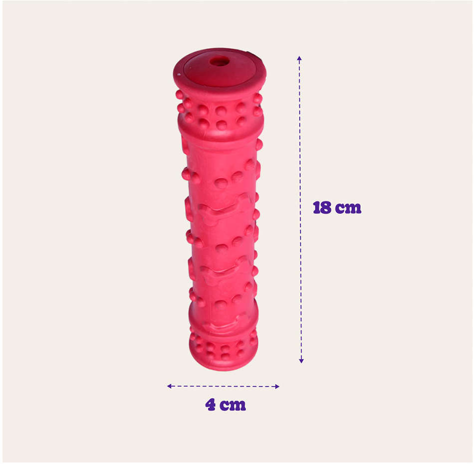 Brinquedo Kroco Mordedor Massageador Vermelho para Cães - Tam. Único