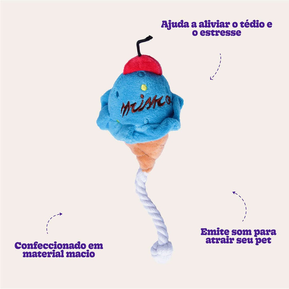Brinquedo Pelúcia Kroco Casquinha Azul - Tam. Único