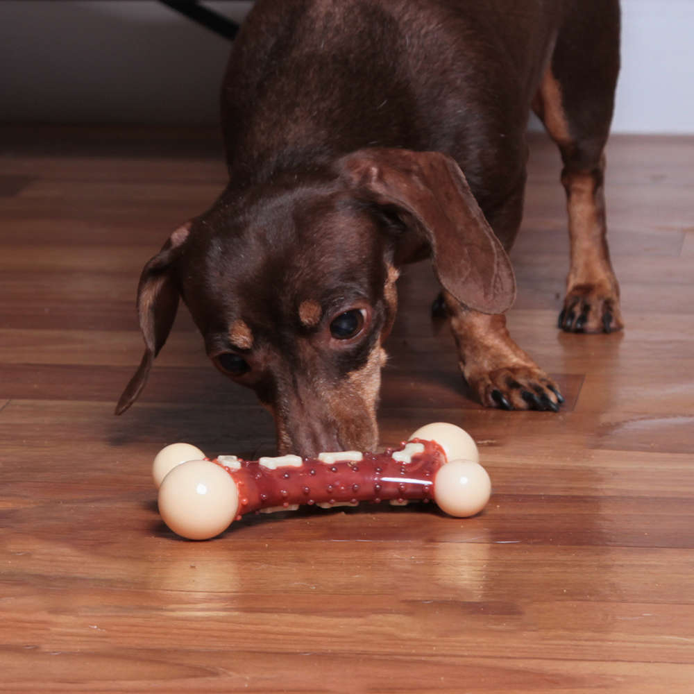Mordedor Kroco Osso Aromatizado Bacon para Cães - Tam. M