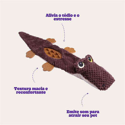 Pelúcia Kroco Jacaré Marrom