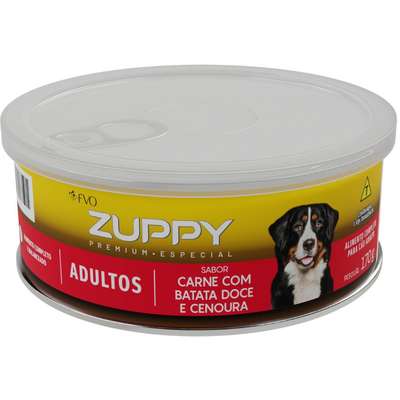 Ração Úmida Zuppy Carne com Batata Doce e Cenoura para Cães Adultos