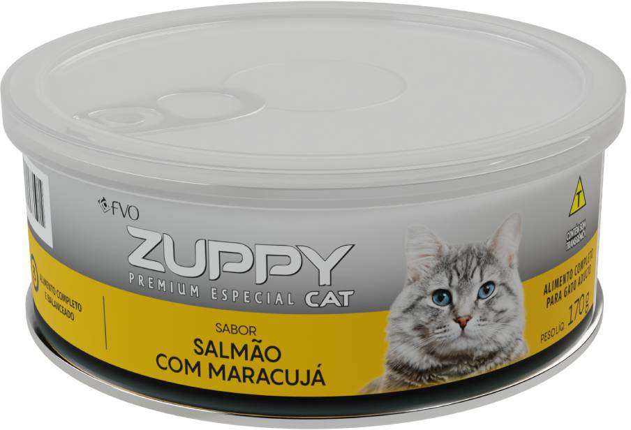 Ração Úmida Zuppy Cat Salmão com Maracujá para Gatos Adultos - 170 g