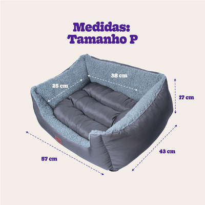 Cama Meau Quatro Estações Cinza - Tam P
