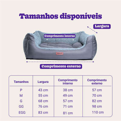 Cama Meau Quatro Estações Cinza