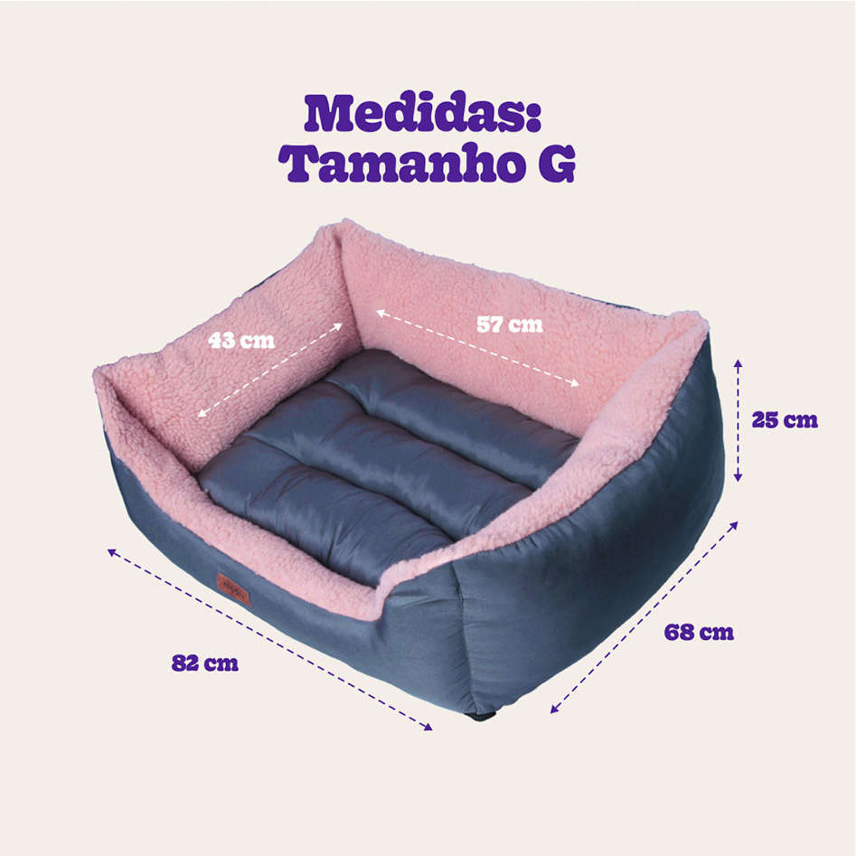 Cama Meau Quatro Estações Rosa - Tam G