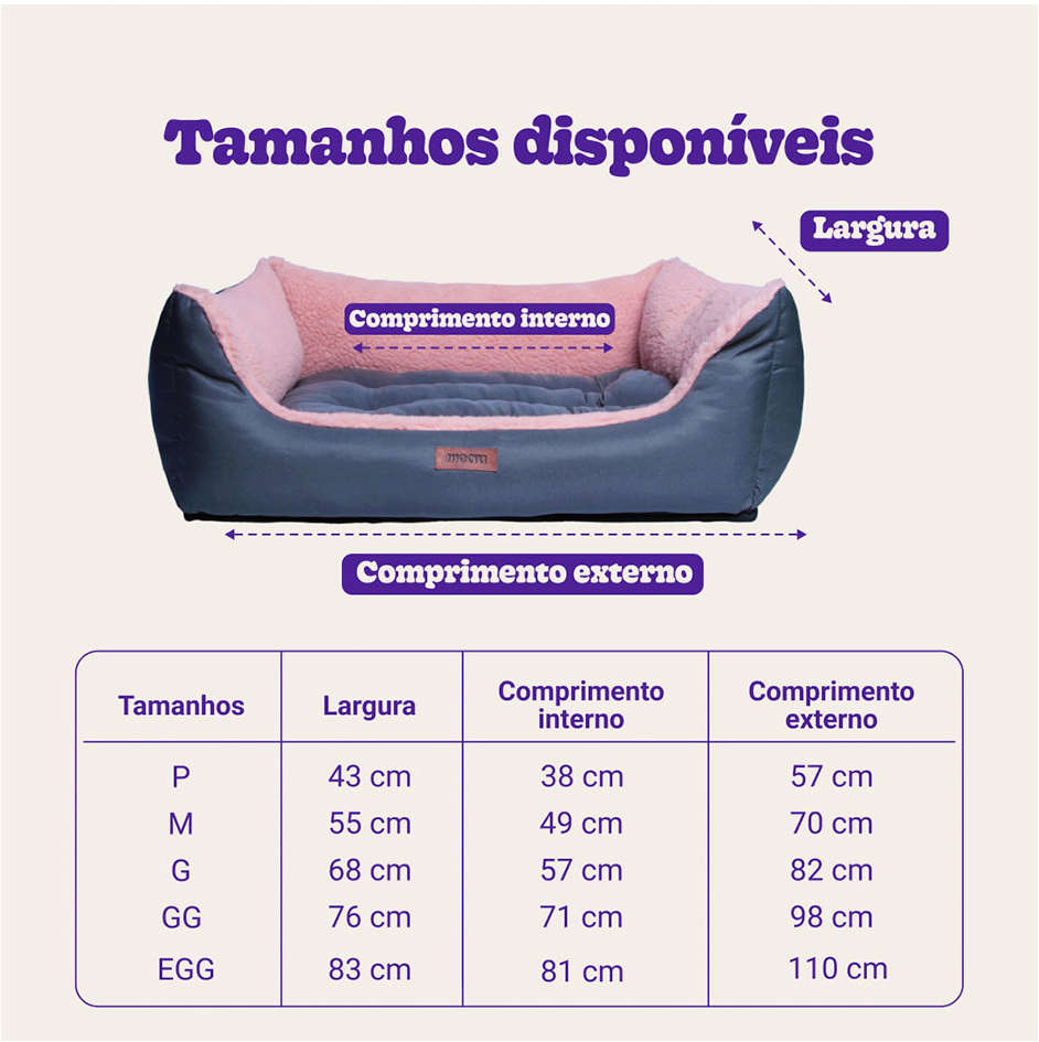Cama Meau Quatro Estações Rosa - Tam GG